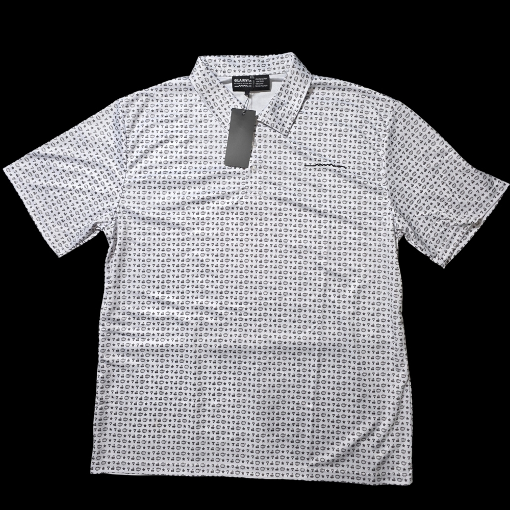 Men's "Lucky" White Patterned Shirt